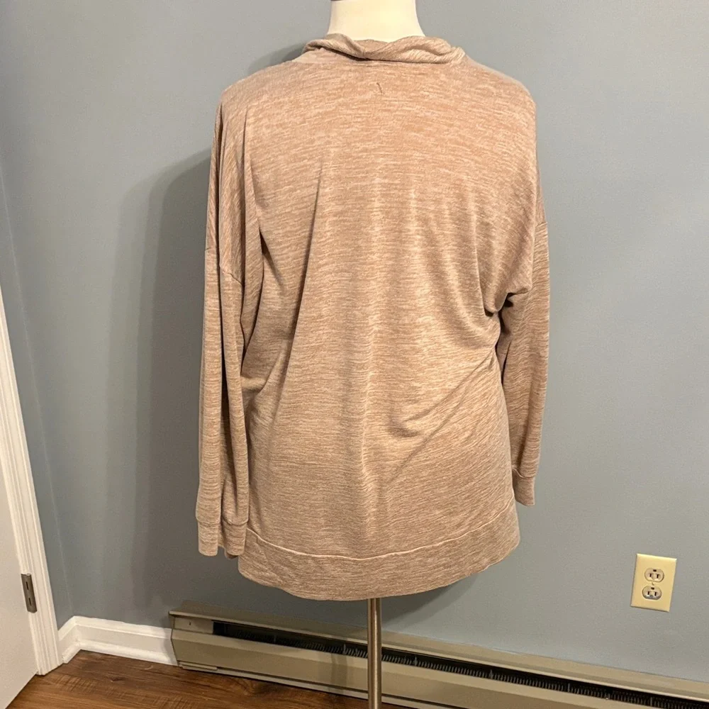 Livi Active Open-Front Drape Cardigan - Beige/Cream - Picture 5 of 5